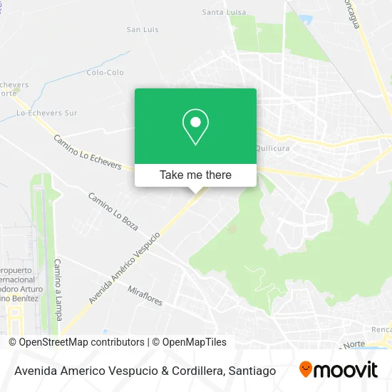 Avenida Americo Vespucio & Cordillera map