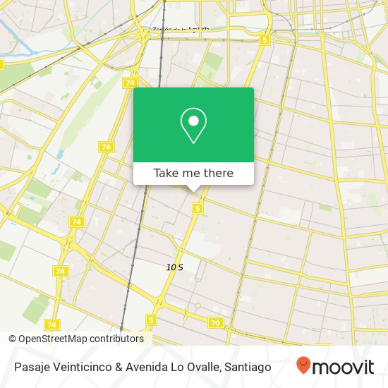 Pasaje Veinticinco & Avenida Lo Ovalle map