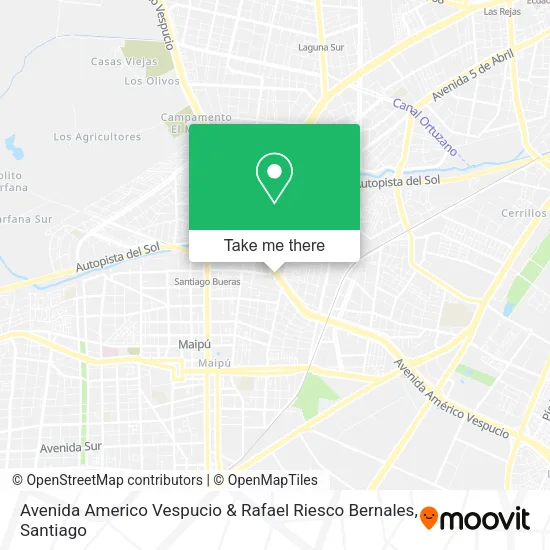 Avenida Americo Vespucio & Rafael Riesco Bernales map