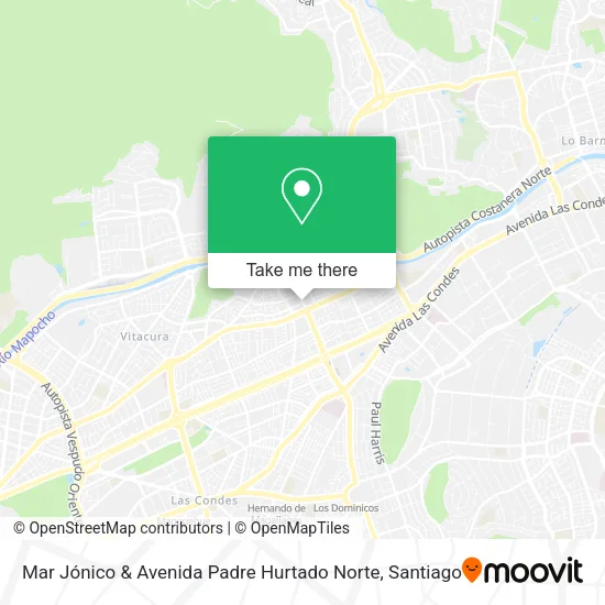 Mar Jónico & Avenida Padre Hurtado Norte map