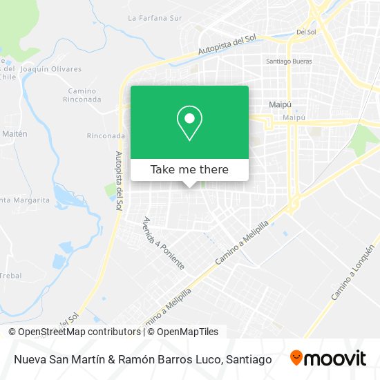 Nueva San Martín & Ramón Barros Luco map