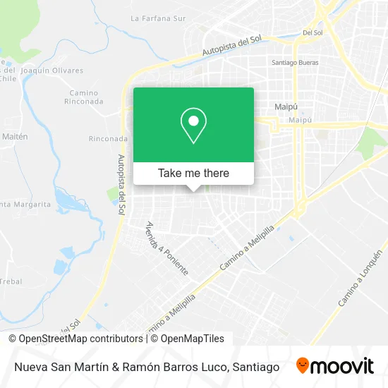 Nueva San Martín & Ramón Barros Luco map