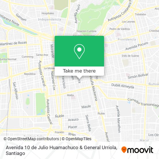 Avenida 10 de Julio Huamachuco & General Urriola map