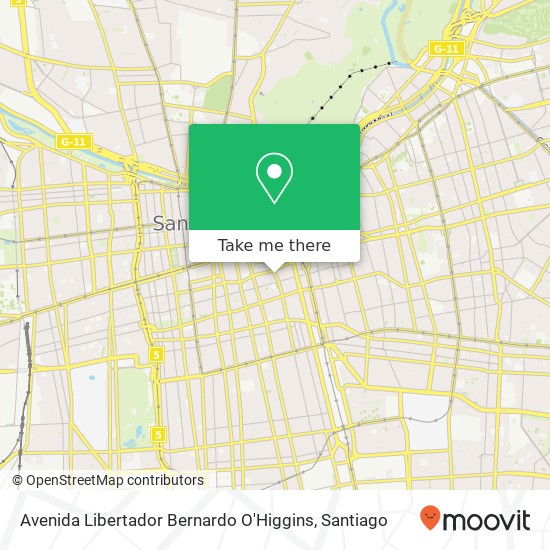 Mapa de Avenida Libertador Bernardo O'Higgins