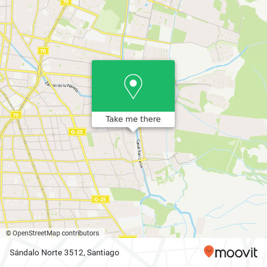 Sándalo Norte 3512 map