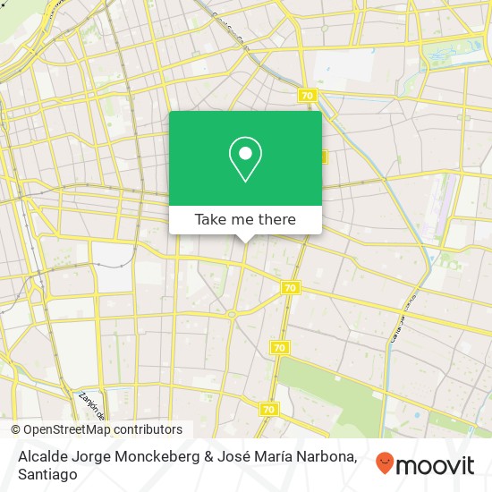 Alcalde Jorge Monckeberg & José María Narbona map