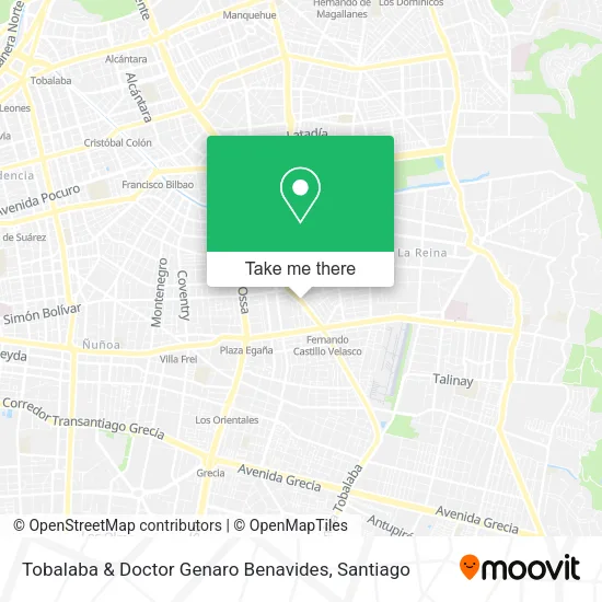 Tobalaba & Doctor Genaro Benavides map