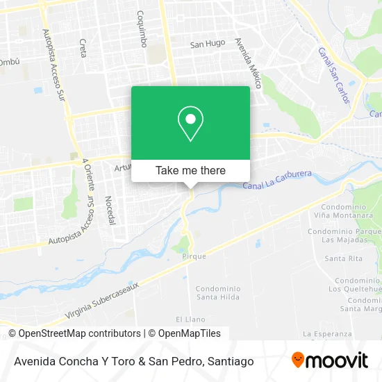 Avenida Concha Y Toro & San Pedro map