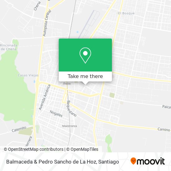 Balmaceda & Pedro Sancho de La Hoz map
