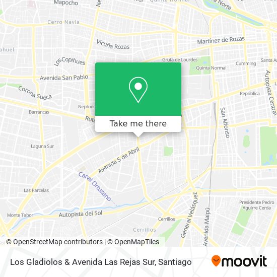 Los Gladiolos & Avenida Las Rejas Sur map