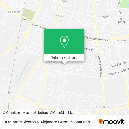 Almirante Riveros & Alejandro Guzmán map