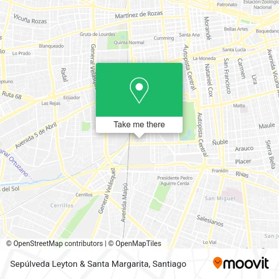 Sepúlveda Leyton & Santa Margarita map