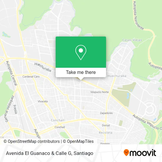Avenida El Guanaco & Calle G map