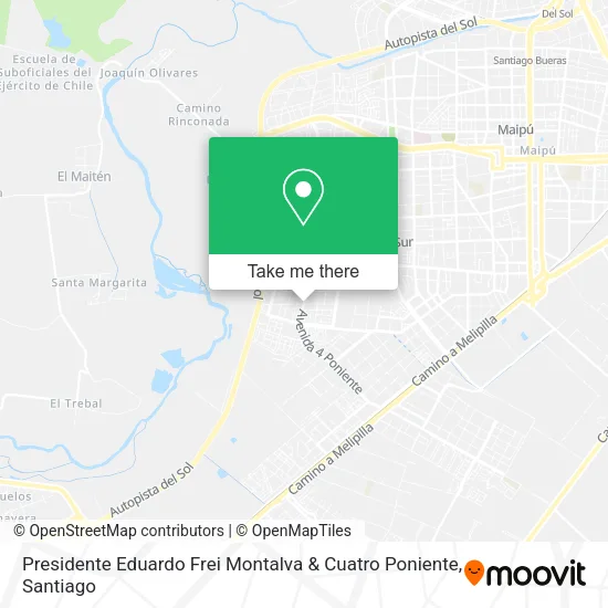Presidente Eduardo Frei Montalva & Cuatro Poniente map