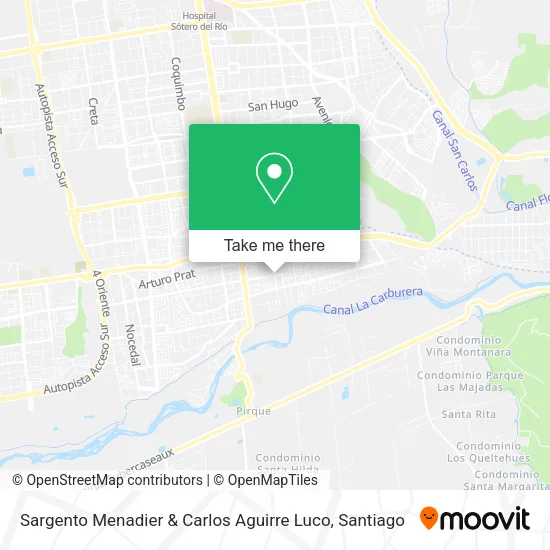 Sargento Menadier & Carlos Aguirre Luco map