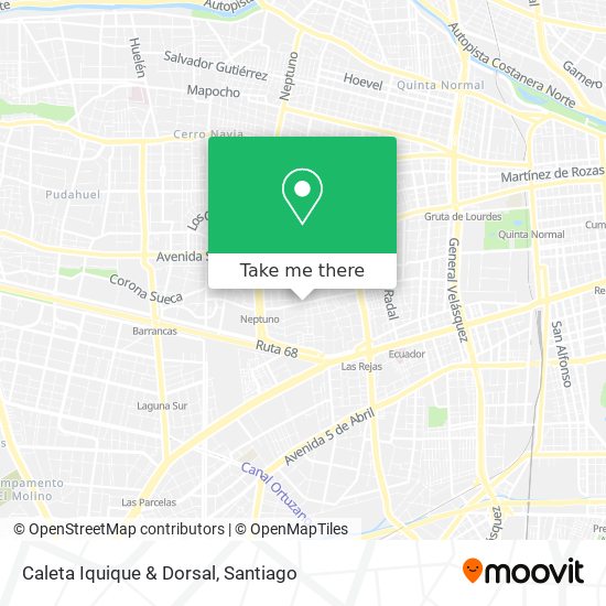 Caleta Iquique & Dorsal map