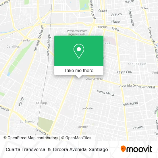Cuarta Transversal & Tercera Avenida map