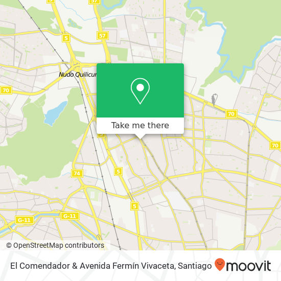 El Comendador & Avenida Fermín Vivaceta map