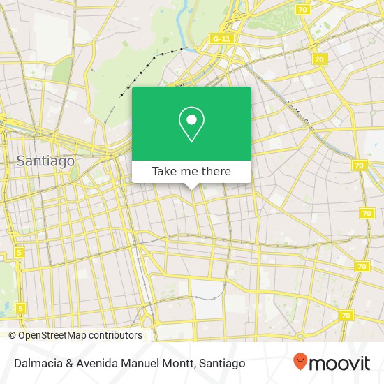 Dalmacia & Avenida Manuel Montt map