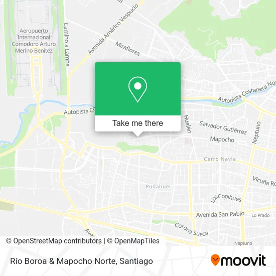Río Boroa & Mapocho Norte map