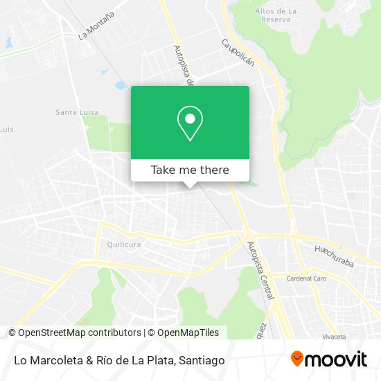 Lo Marcoleta & Río de La Plata map