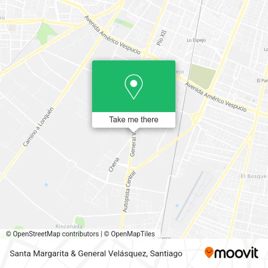 Santa Margarita & General Velásquez map