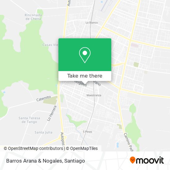 Barros Arana & Nogales map
