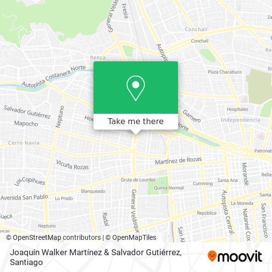 Mapa de Joaquín Walker Martínez & Salvador Gutiérrez