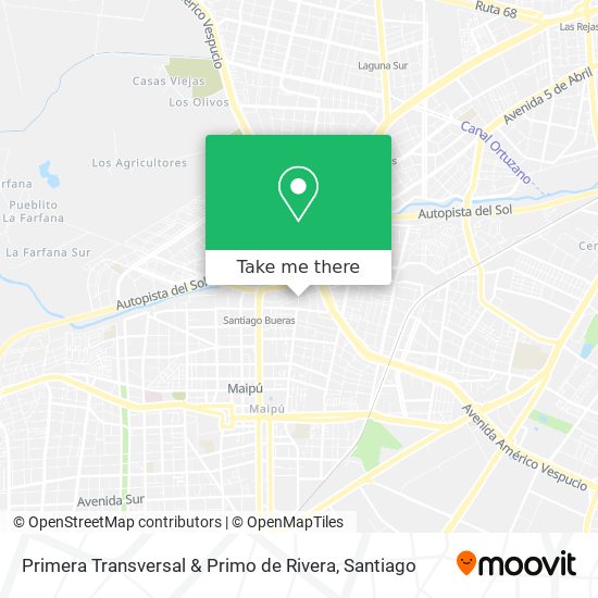Mapa de Primera Transversal & Primo de Rivera