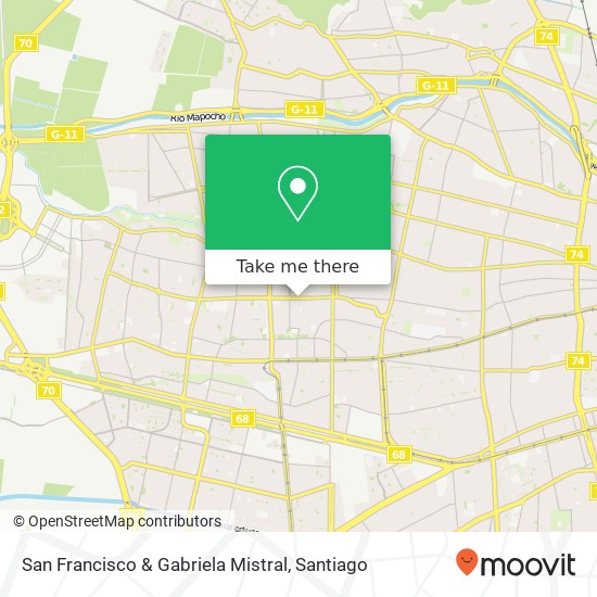 San Francisco & Gabriela Mistral map
