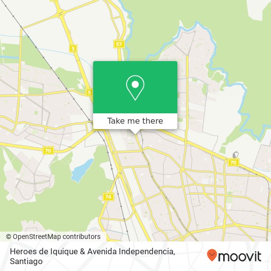 Heroes de Iquique & Avenida Independencia map