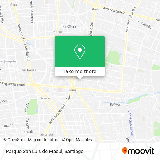 Mapa de Parque San Luis de Macul