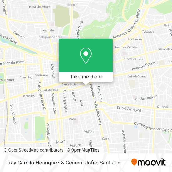 Fray Camilo Henríquez & General Jofre map