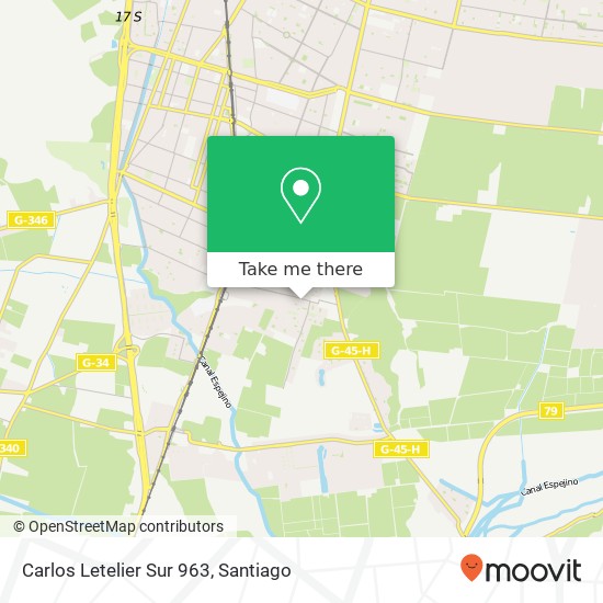 Carlos Letelier Sur 963 map