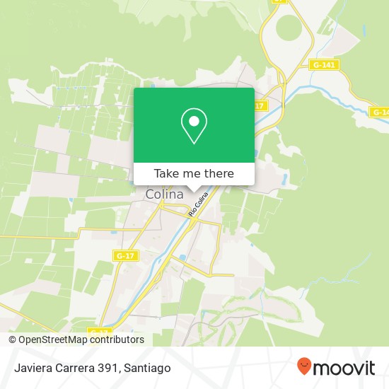 Javiera Carrera 391 map