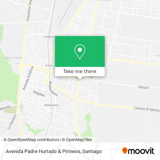 Avenida Padre Hurtado & Pirineos map