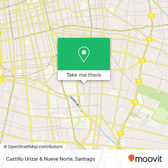 Castillo Urizar & Nueve Norte map