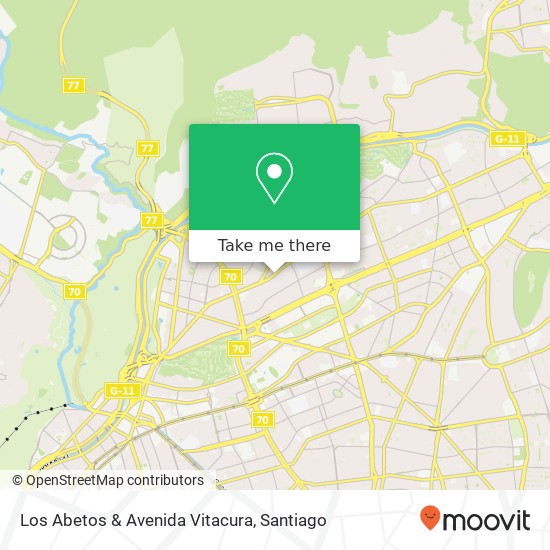 Los Abetos & Avenida Vitacura map