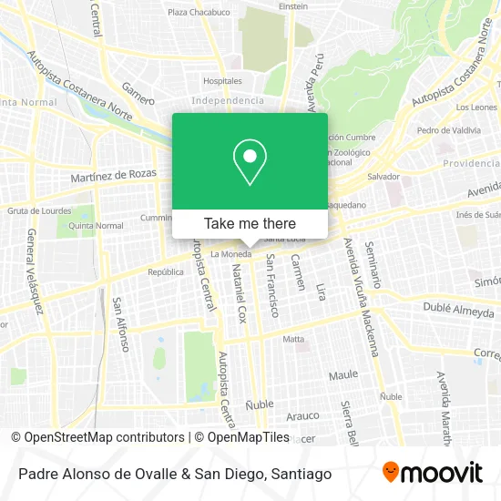 Padre Alonso de Ovalle & San Diego map