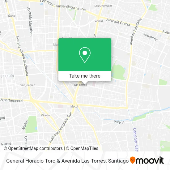 General Horacio Toro & Avenida Las Torres map