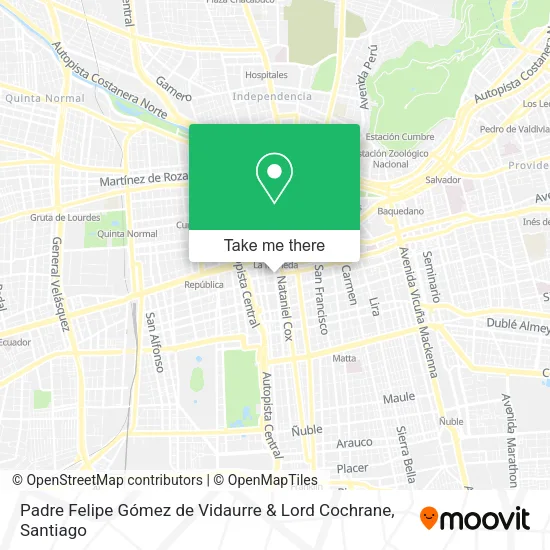 Padre Felipe Gómez de Vidaurre & Lord Cochrane map
