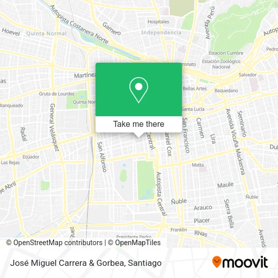 José Miguel Carrera & Gorbea map