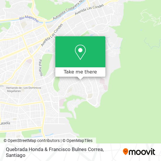 Quebrada Honda & Francisco Bulnes Correa map