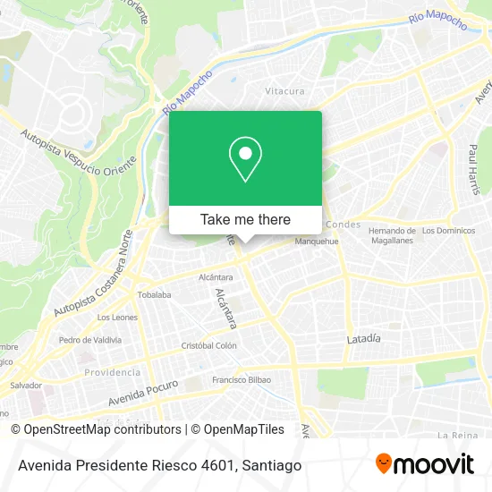 Avenida Presidente Riesco 4601 map