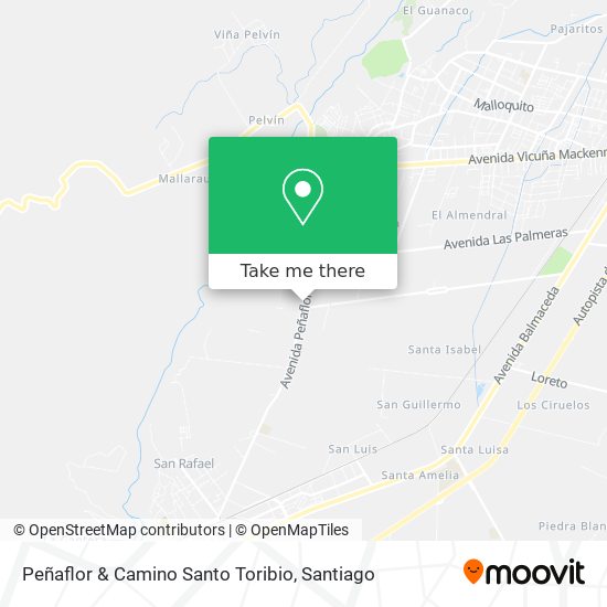Peñaflor & Camino Santo Toribio map