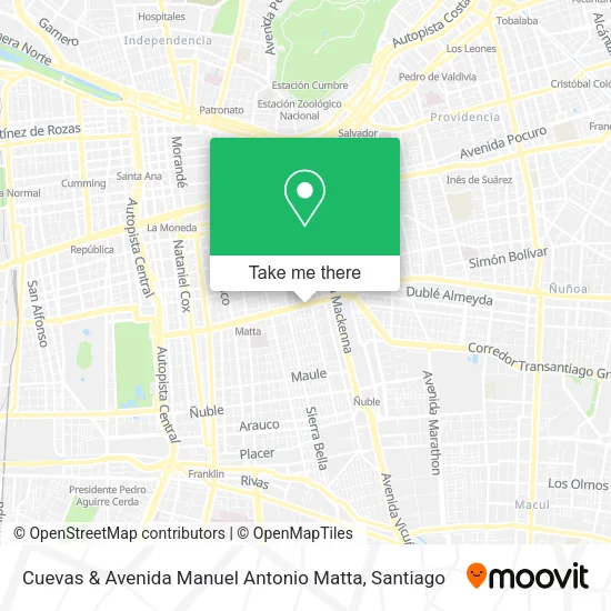 Cuevas & Avenida Manuel Antonio Matta map