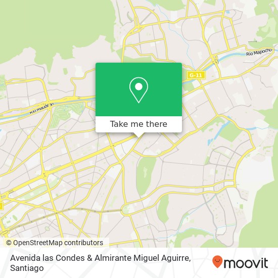 Avenida las Condes & Almirante Miguel Aguirre map