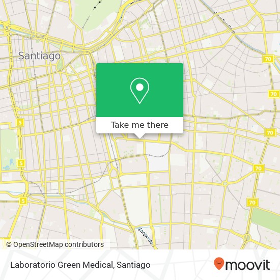 Mapa de Laboratorio Green Medical