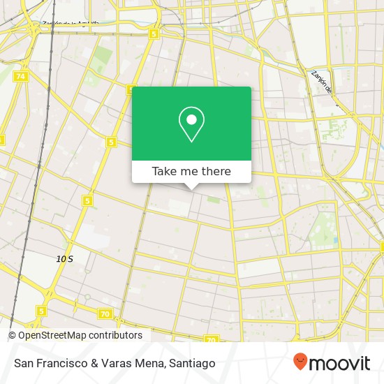San Francisco & Varas Mena map