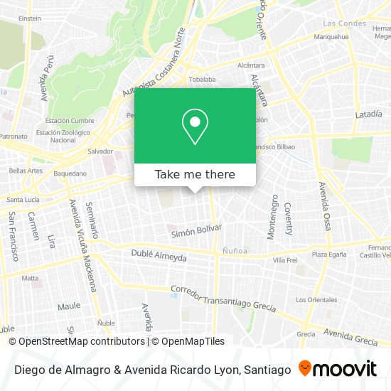 Diego de Almagro & Avenida Ricardo Lyon map